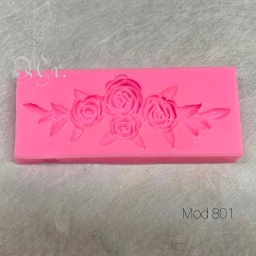 [4103801] Molde Silicona 801 Rosas