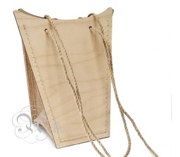 [0839052] Bolso Madera/arpillera 24*24.8*13 Cm.