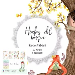 [0816019] Recortables Scrap Hadas Del Bosque 12H. Lauranabrush