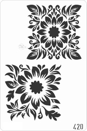 [0848420] Stencil 20*30 Cm. 420 Flor