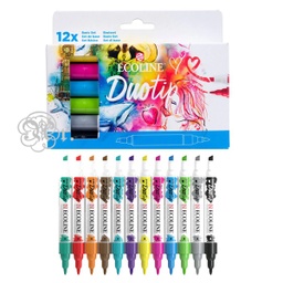 [0209108] Set 12 Rotulador Ecoline Duotip Basicos