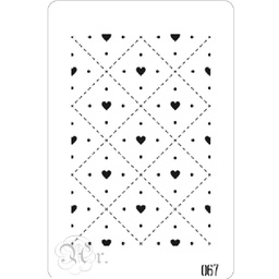 [0848067] Stencil 20x30 cm 067 Corazones