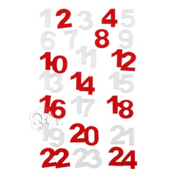 [2305010] Stickers Numeros Adviento Fieltro 2 Cm.