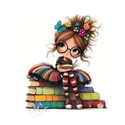 [0886042] Transfer Textil Dtf 22*22 Cm. Estudiante Leyendo