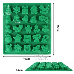 [4103004] Molde Silicona Wax Melts Navideños 25 C.